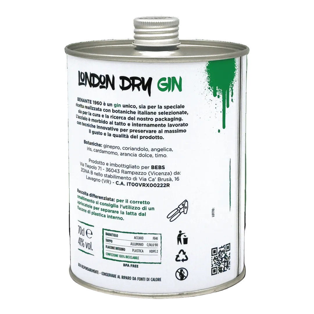 BENANTE 1960 LONDON DRY GIN – immagine prodotto