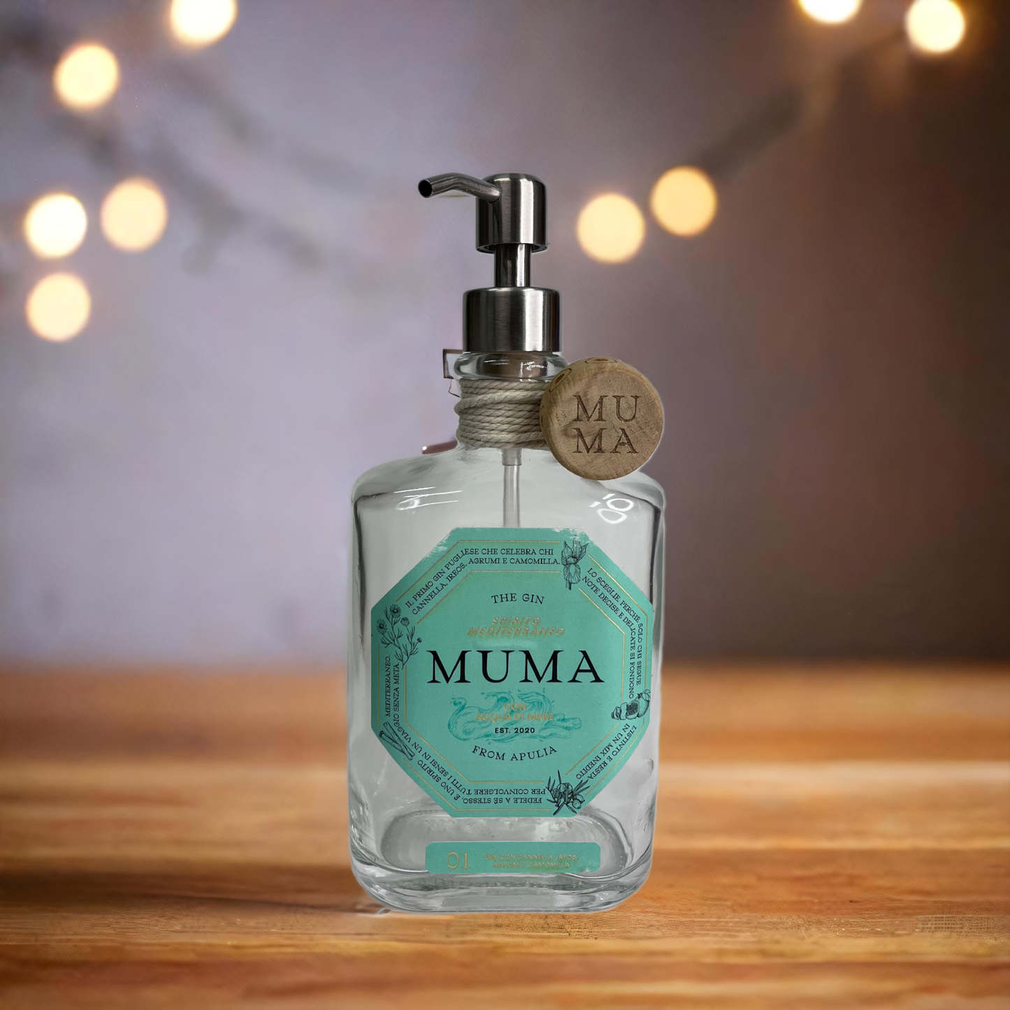 dispenser gin muma artigianale riciclato