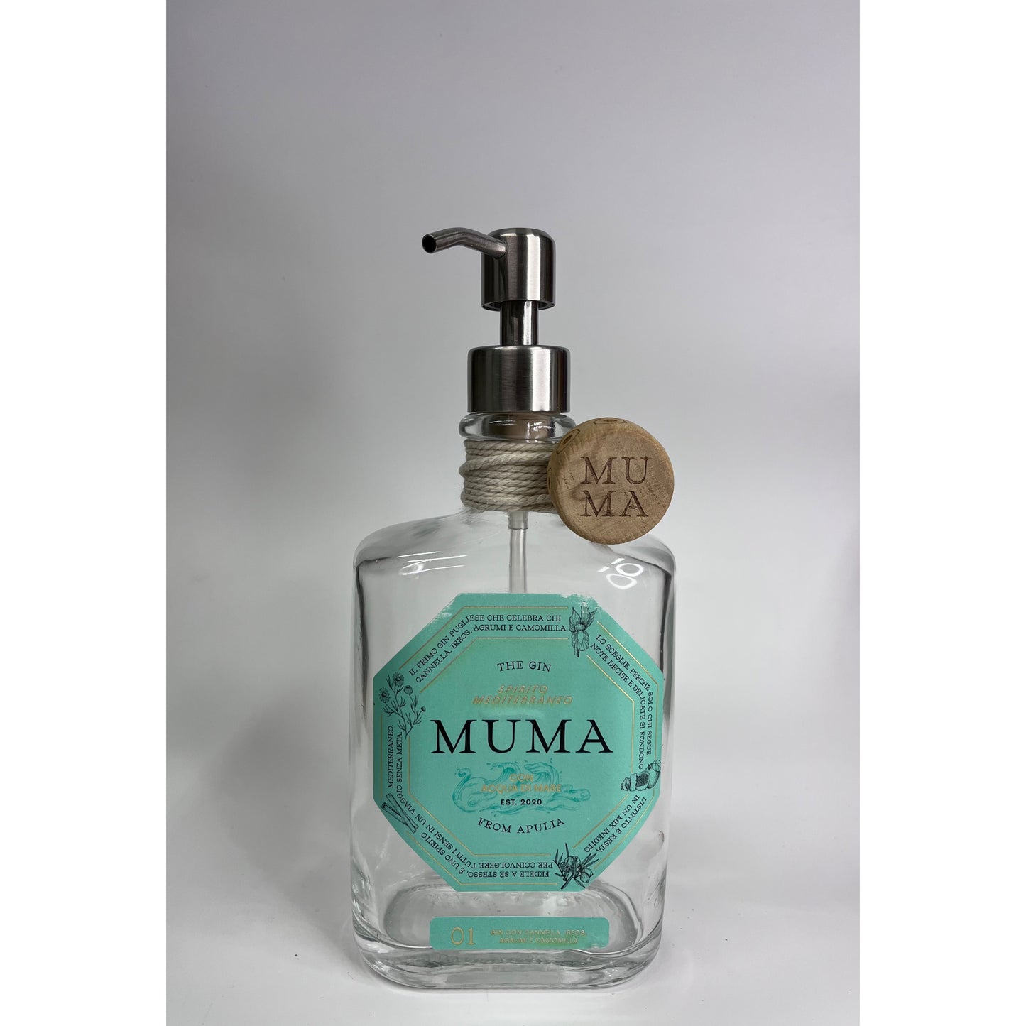 dispenser gin muma artigianale riciclato